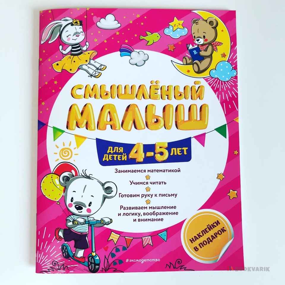 Смышлёный малыш: для детей 4-5 лет (с наклейками)